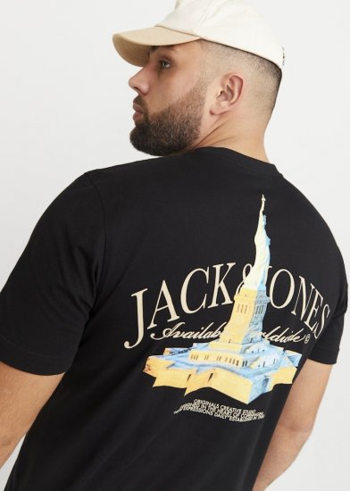 Jack & Jones Boston Photo Crew Neck T-Shirt Black - T-särgid - Suured T-särgid 2XL – 14XL