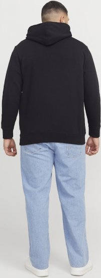 Jack & Jones Frederiksberg Box Script Hoodie Black - Sviitrid ja dressipluusid - Meeste suured kapuutsiga jakid suurustes 2XL – 14XL