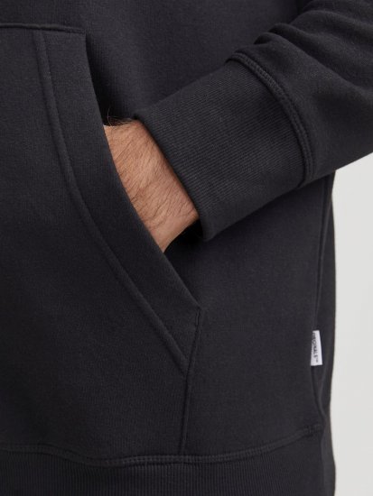 Jack & Jones Frederiksberg Box Script Hoodie Black - Sviitrid ja dressipluusid - Meeste suured kapuutsiga jakid suurustes 2XL – 14XL