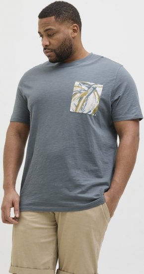 Jack & Jones Split Pocket Print T-Shirt Grey - T-särgid - Suured T-särgid 2XL – 14XL