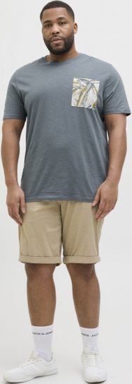 Jack & Jones Split Pocket Print T-Shirt Grey - T-särgid - Suured T-särgid 2XL – 14XL