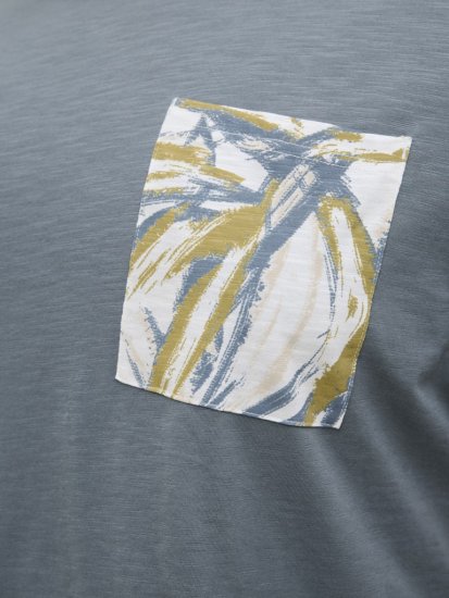 Jack & Jones Split Pocket Print T-Shirt Grey - T-särgid - Suured T-särgid 2XL – 14XL