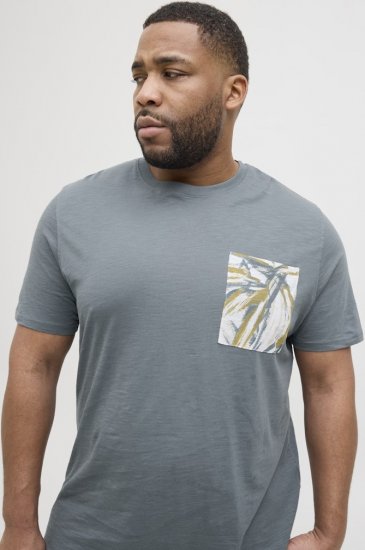 Jack & Jones Split Pocket Print T-Shirt Grey - T-särgid - Suured T-särgid 2XL – 14XL