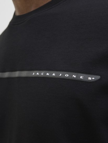 Jack & Jones FUSION Full Branding T-Shirt Black - T-särgid - Suured T-särgid 2XL – 14XL