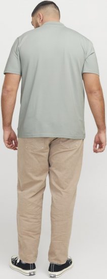 Jack & Jones Fusion Pique Zipper Polo Green/Blue - Polosärgid - Meeste suured polosärgid 2XL – 8XL