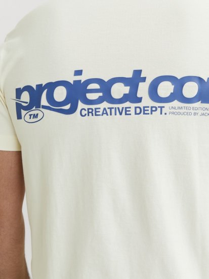 Jack & Jones Union Front & Back Print Crew Neck T-Shirt Yellow - T-särgid - Suured T-särgid 2XL – 14XL