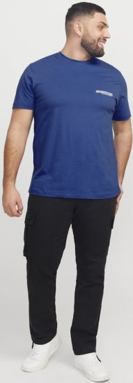 Jack & Jones Union Front & Back Print Crew Neck T-Shirt Beaucoup Blue - T-särgid - Suured T-särgid 2XL – 14XL