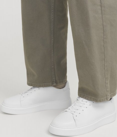 Jack & Jones Stockholm Leather Sneakers Bright White/Leather - Meeste jalatsid 40-52 - 