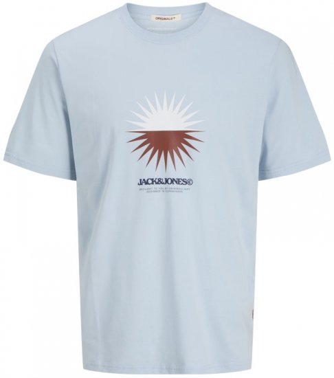 Jack & Jones Vira Branding Crew Neck T-Shirt Skyway - T-särgid - Suured T-särgid 2XL – 14XL