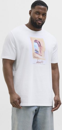 Jack & Jones Hydra Crew Neck T-Shirt Bright White - T-särgid - Suured T-särgid 2XL – 14XL