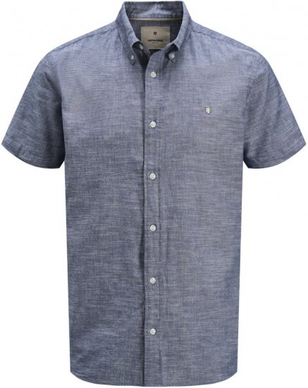 Jack & Jones Summer Shield Short Sleeve Shirt Faded Denim - Särgid - Meeste suured särgid 2XL – 8XL