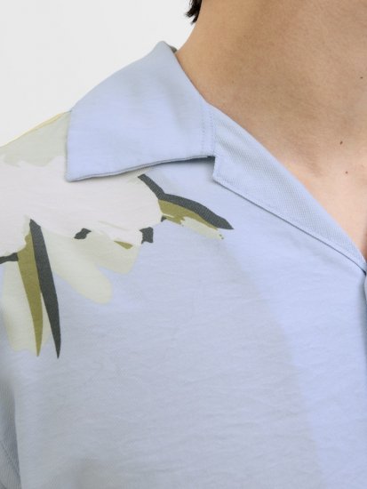 Jack & Jones Vira Marshall AOP Short Sleeve Shirt Skyway - Särgid - Meeste suured särgid 2XL – 8XL