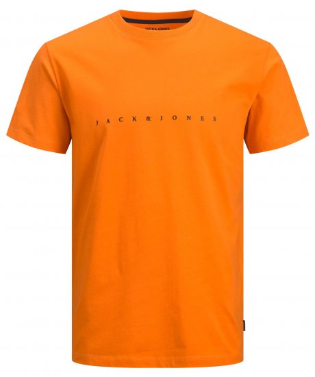 Jack & Jones JJFONT T-Shirt Orange - T-särgid - Suured T-särgid 2XL – 14XL