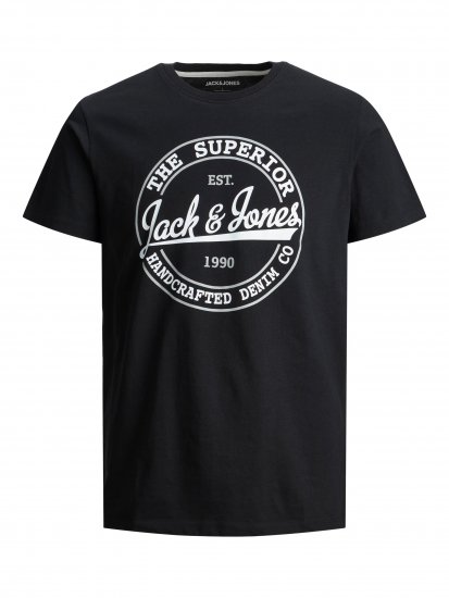 Jack & Jones JJBRAT T-Shirt Black - T-särgid - Suured T-särgid 2XL – 14XL
