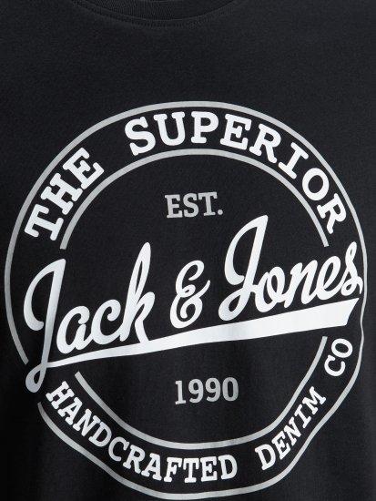 Jack & Jones JJBRAT T-Shirt Black - T-särgid - Suured T-särgid 2XL – 14XL