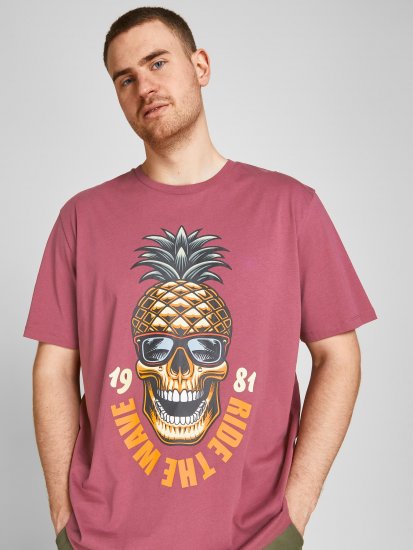 Jack & Jones JJEUSTACE T-Shirt Pink - T-särgid - Suured T-särgid 2XL – 14XL