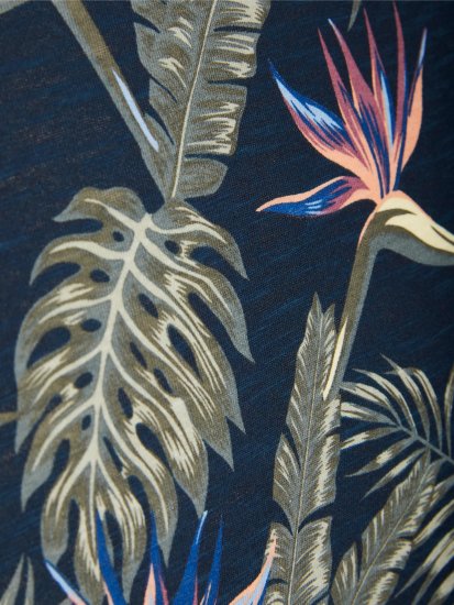 Jack & Jones JJCOASTAL AOP T-Shirt Navy - T-särgid - Suured T-särgid 2XL – 14XL