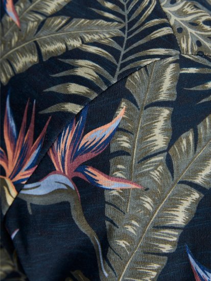 Jack & Jones JJCOASTAL AOP T-Shirt Navy - T-särgid - Suured T-särgid 2XL – 14XL