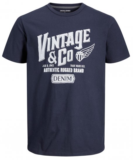 Jack & Jones JJAARON T-Shirt Navy - T-särgid - Suured T-särgid 2XL – 14XL