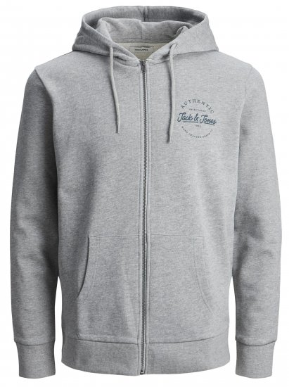 Jack & Jones JJDUSTY Hoodie Light Gray - Sviitrid ja dressipluusid - Meeste suured kapuutsiga jakid suurustes 2XL – 14XL