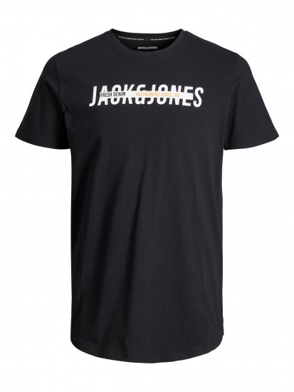Jack & Jones JJTEO T-Shirt Black - T-särgid - Suured T-särgid 2XL – 14XL
