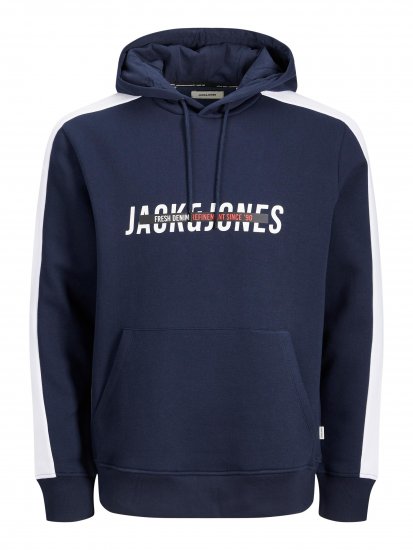 Jack & Jones JJCUT SWEAT Hoodie Navy - Sviitrid ja dressipluusid - Meeste suured kapuutsiga jakid suurustes 2XL – 14XL