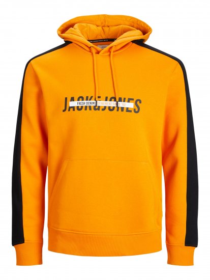 Jack & Jones JJCUT SWEAT Hoodie Orange - Sviitrid ja dressipluusid - Meeste suured kapuutsiga jakid suurustes 2XL – 14XL