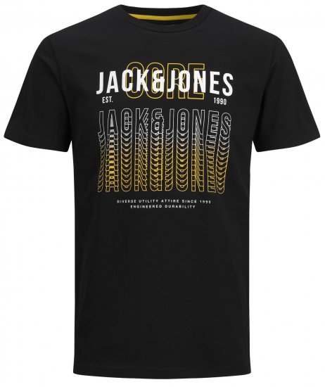 Jack & Jones JJCYBER T-Shirt Black - T-särgid - Suured T-särgid 2XL – 14XL