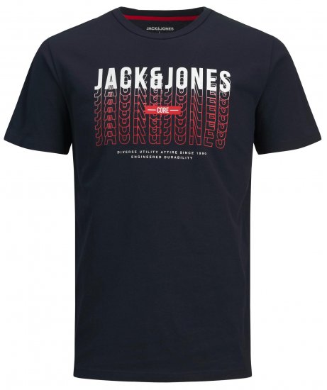 Jack & Jones JJCYBER T-Shirt Navy - T-särgid - Suured T-särgid 2XL – 14XL