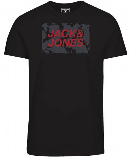Jack & Jones JCOLAUGE T-Shirt Black - T-särgid - Suured T-särgid 2XL – 14XL