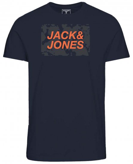 Jack & Jones JCOLAUGE T-Shirt Navy - T-särgid - Suured T-särgid 2XL – 14XL