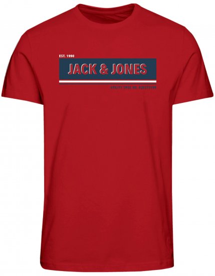 Jack & Jones JCOADAM T-Shirt Pompeian Red - T-särgid - Suured T-särgid 2XL – 14XL