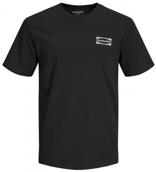 Jack & Jones JCOEDTN T-Shirt with Back Print Black - T-särgid - Suured T-särgid 2XL – 14XL