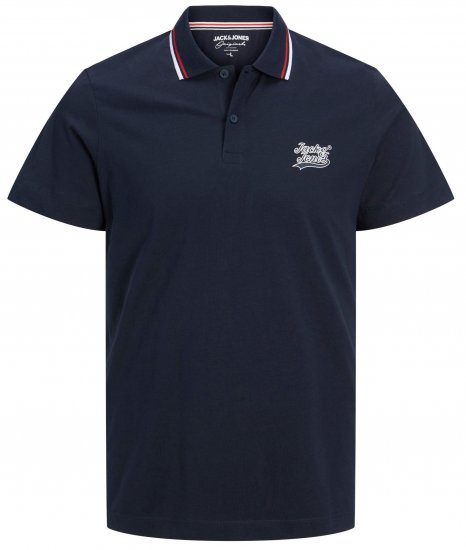 Jack & Jones JORTREVOR Polo Shirt Navy Blazer - Polosärgid - Meeste suured polosärgid 2XL – 8XL