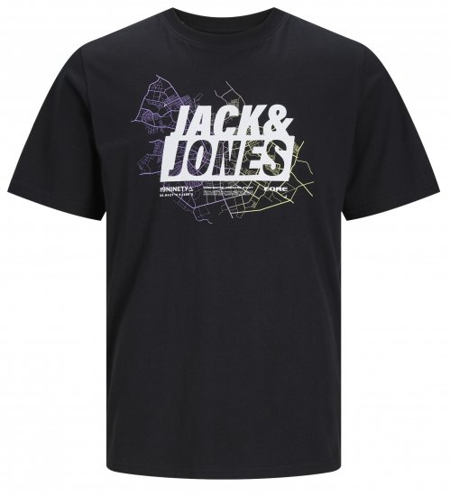 Jack & Jones JCOMAP LOGO T-Shirt Black - T-särgid - Suured T-särgid 2XL – 14XL