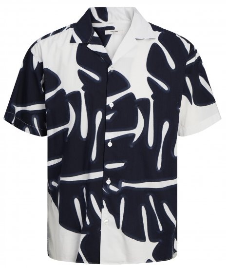 Jack & Jones JPRBLAPALMA RESORT Shirt Snow White - Särgid - Meeste suured särgid 2XL – 8XL