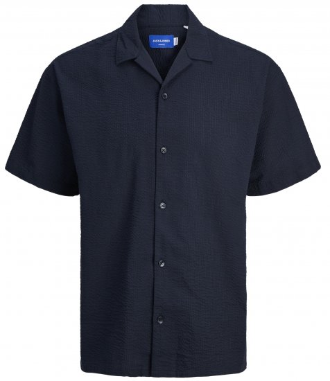 Jack & Jones JOREASTER PALMA SEERSUCKER Shirt Sky Captain - Särgid - Meeste suured särgid 2XL – 8XL