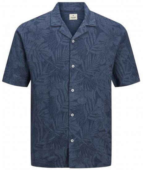 Jack & Jones JPRBLUNAEL SS Resort Polo Dark Denim - Polosärgid - Meeste suured polosärgid 2XL – 8XL