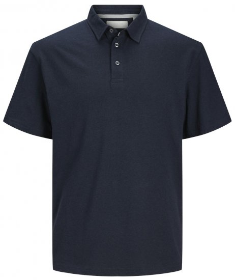 Jack & Jones JPRCC Soft Linen Blend Polo Night Sky - Polosärgid - Meeste suured polosärgid 2XL – 8XL