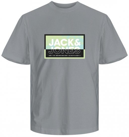 Jack & Jones JCOLOGAN SUMMER PRINT T-Shirt Gray - T-särgid - Suured T-särgid 2XL – 14XL