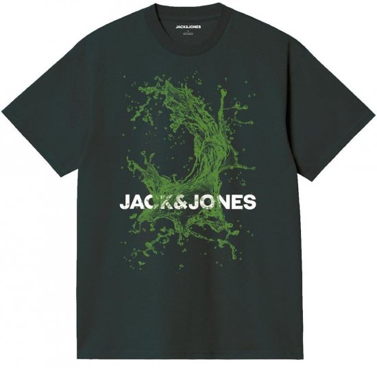 Jack & Jones JCOOCEAN SPLASH T-Shirt Black - T-särgid - Suured T-särgid 2XL – 14XL