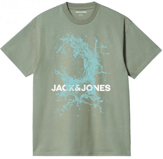 Jack & Jones JCOOCEAN SPLASH T-Shirt Desert Sage - T-särgid - Suured T-särgid 2XL – 14XL
