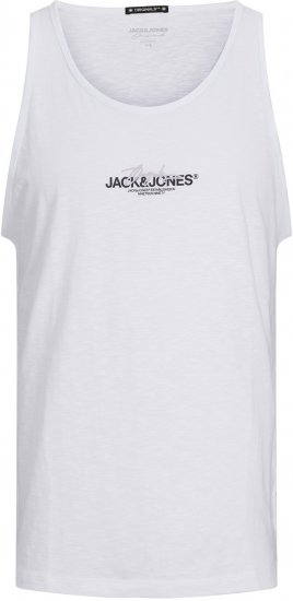 Jack & Jones JORARUBA BRANDING TANK TOP Bright White - T-särgid - Suured T-särgid 2XL – 14XL