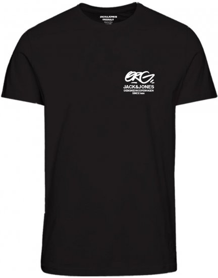Jack & Jones JORARUBA TEE SS CREW NECK Black - T-särgid - Suured T-särgid 2XL – 14XL