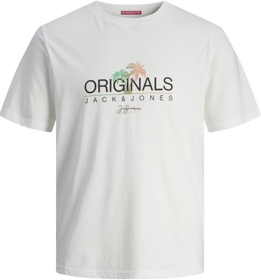 Jack & Jones JORCASEY T-Shirt Crew Neck Bright White - T-särgid - Suured T-särgid 2XL – 14XL