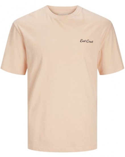 Jack & Jones Zekiel Crew Neck T-Shirt Peach Parfait - T-särgid - Suured T-särgid 2XL – 14XL