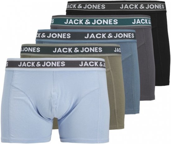 Jack & Jones Evan Solid Trunks 5-Pack Black - Aluspesu ja ujumisriided - Aluspesu 2XL-8XL