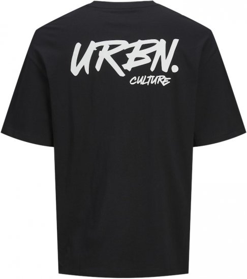 Jack & Jones Script Bradley Crew Neck T-Shirt Black - T-särgid - Suured T-särgid 2XL – 14XL