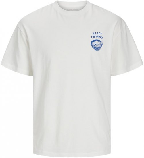 Jack & Jones Charge Crew Neck Printed T-Shirt White - T-särgid - Suured T-särgid 2XL – 14XL