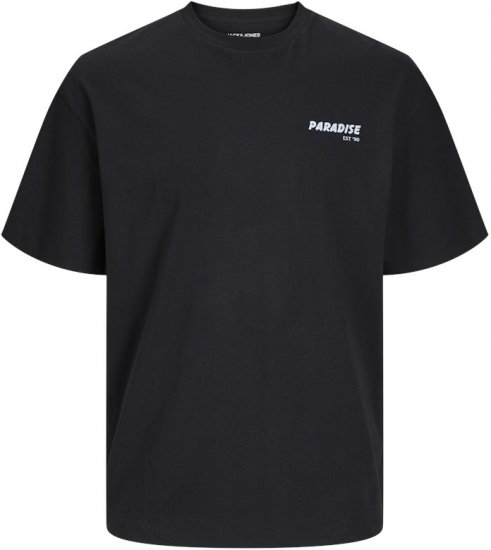 Jack & Jones Charge Crew Neck Printed T-Shirt Black - T-särgid - Suured T-särgid 2XL – 14XL